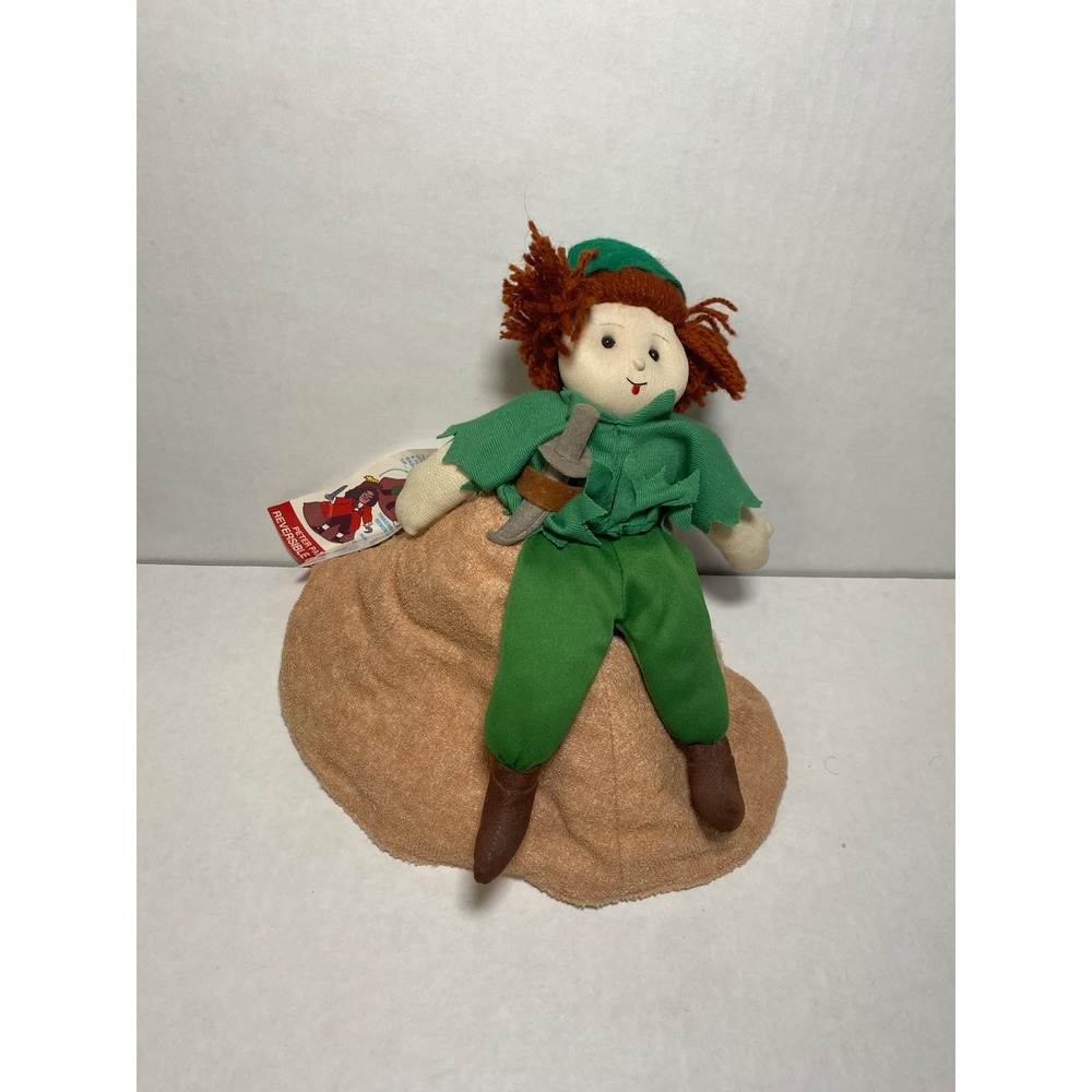 Regency Toys Peter Pan Captain Hook Reversible Flip Plush‎ Doll Vintage NWT